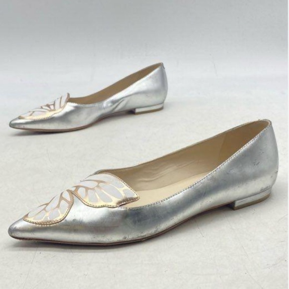SOPHIA WEBSTER “Bibi” butterfly flats in Silver, 7 - Picture 2 of 6